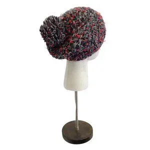CHANEL | Accessories | Chanel Red Grey Black Woven Cashmere 